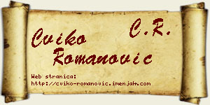 Cviko Romanović vizit kartica